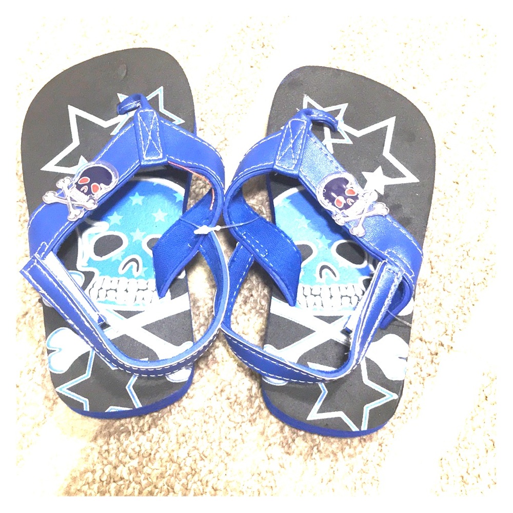 Pirate sandals toddler blue and white new